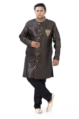 Brocade Silk - Premium Kurta Pyjama - Just $ 75! Shop now at Dapper Ethnic