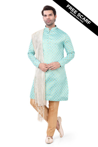 Brocade Silk - Premium Kurta Pyjama - Just $ 75! Shop now at Dapper Ethnic