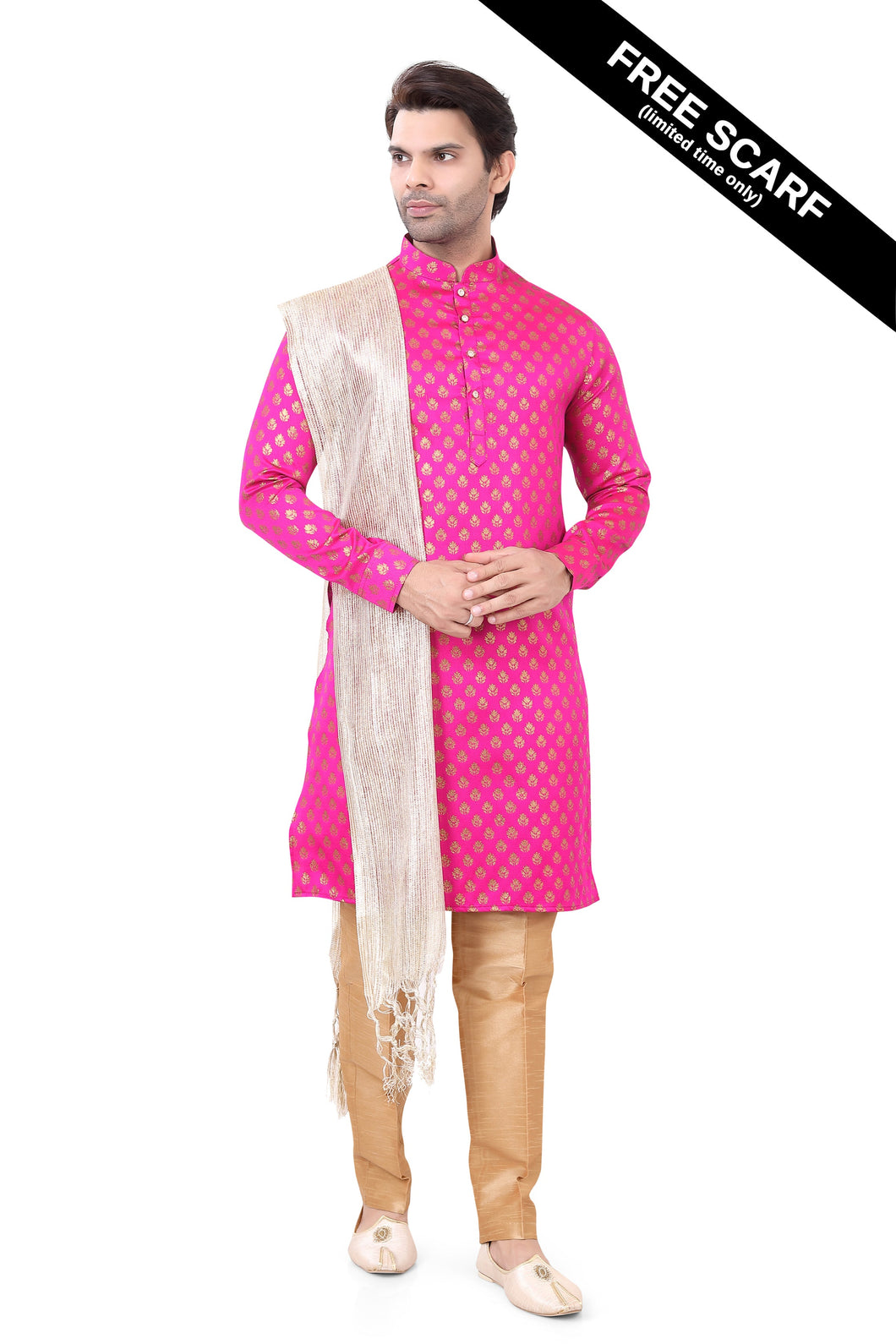 Brocade Silk - Premium Kurta Pyjama - Just $ 75! Shop now at Dapper Ethnic