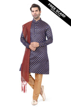 Load image into Gallery viewer, Brocade Silk - Premium Kurta Pyjama - Just $ 75! Shop now at Dapper Ethnic
