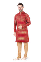 Load image into Gallery viewer, Brocade Silk - Premium Kurta Pyjama - Just $ 75! Shop now at Dapper Ethnic
