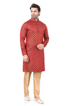 Load image into Gallery viewer, Brocade Silk - Premium Kurta Pyjama - Just $ 75! Shop now at Dapper Ethnic
