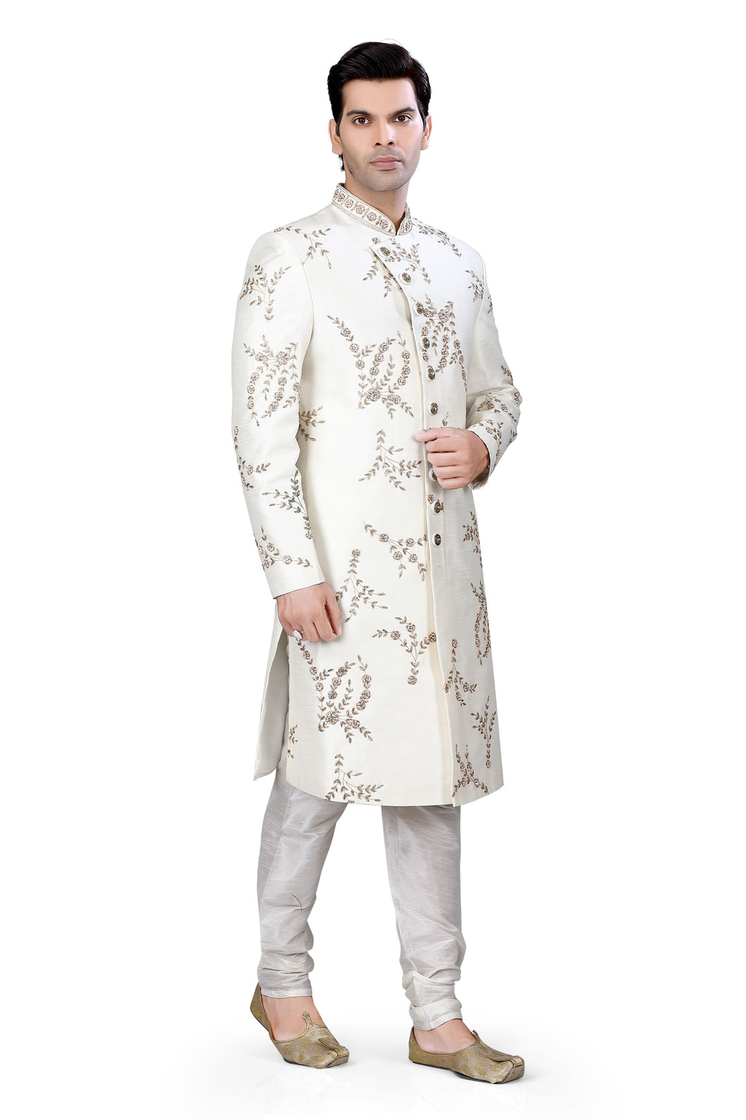 Brocade Silk - Premium Kurta Pyjama - Just $ 75! Shop now at Dapper Ethnic