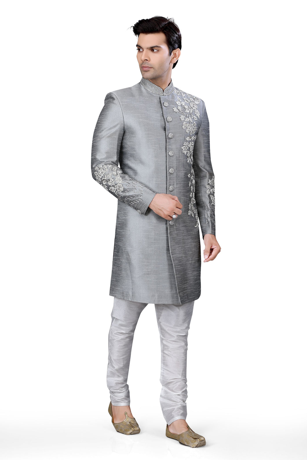 Brocade Silk - Premium Kurta Pyjama - Just $ 75! Shop now at Dapper Ethnic