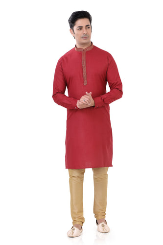 Brocade Silk - Premium Kurta Pyjama - Just $ 75! Shop now at Dapper Ethnic