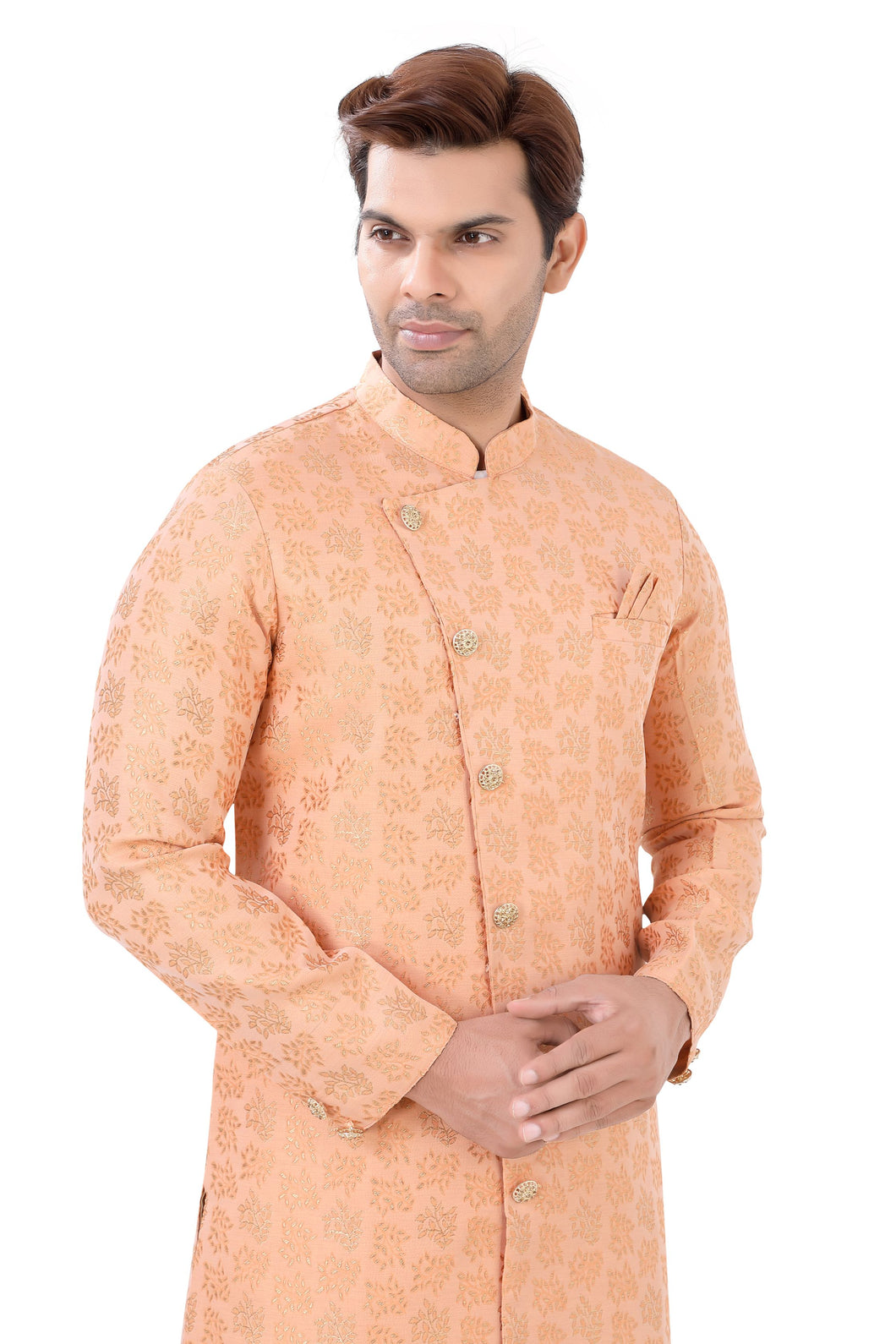 Brocade Silk - Premium Kurta Pyjama - Just $ 75! Shop now at Dapper Ethnic