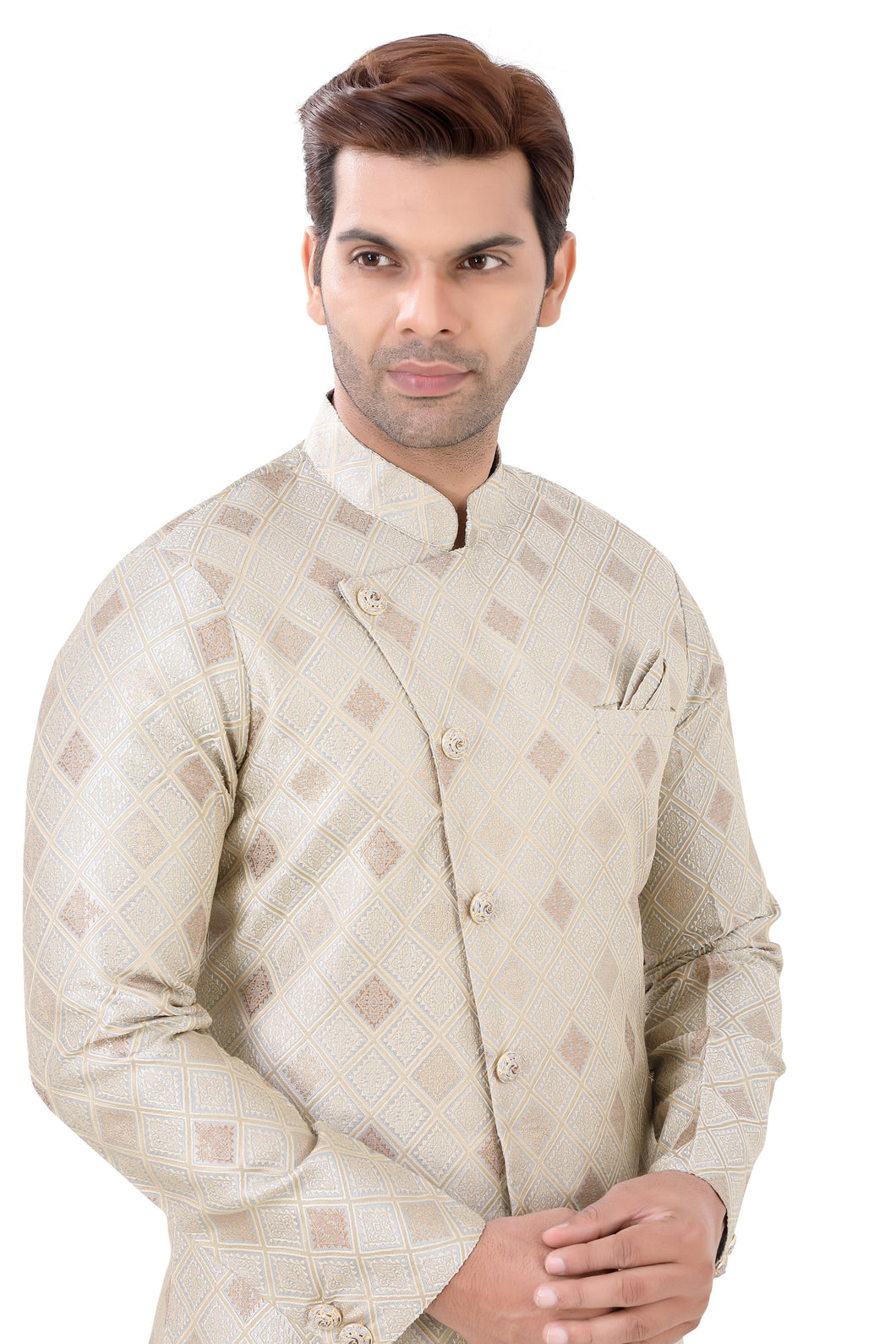 Brocade Silk - Premium Kurta Pyjama - Just $ 75! Shop now at Dapper Ethnic