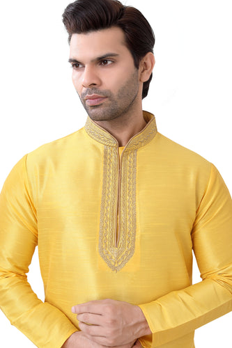 Brocade Silk - Premium Kurta Pyjama - Just $ 75! Shop now at Dapper Ethnic