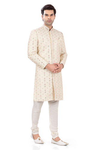 Brocade Silk - Premium Kurta Pyjama - Just $ 75! Shop now at Dapper Ethnic