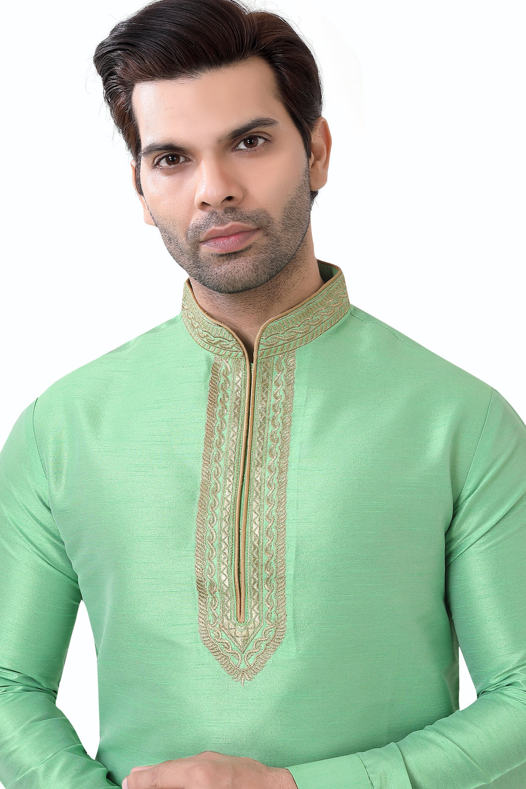 Brocade Silk - Premium Kurta Pyjama - Just $ 75! Shop now at Dapper Ethnic