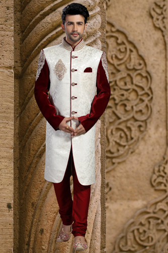 Brocade Silk - Premium Kurta Pyjama - Just $ 75! Shop now at Dapper Ethnic