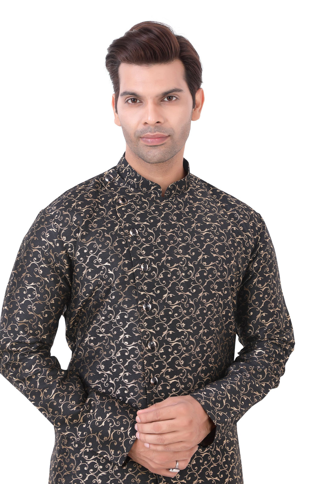 Brocade Silk - Premium Kurta Pyjama - Just $ 75! Shop now at Dapper Ethnic