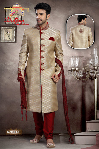Brocade Silk - Premium Kurta Pyjama - Just $ 75! Shop now at Dapper Ethnic