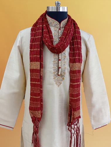 Brocade Silk - Premium Kurta Pyjama - Just $ 75! Shop now at Dapper Ethnic