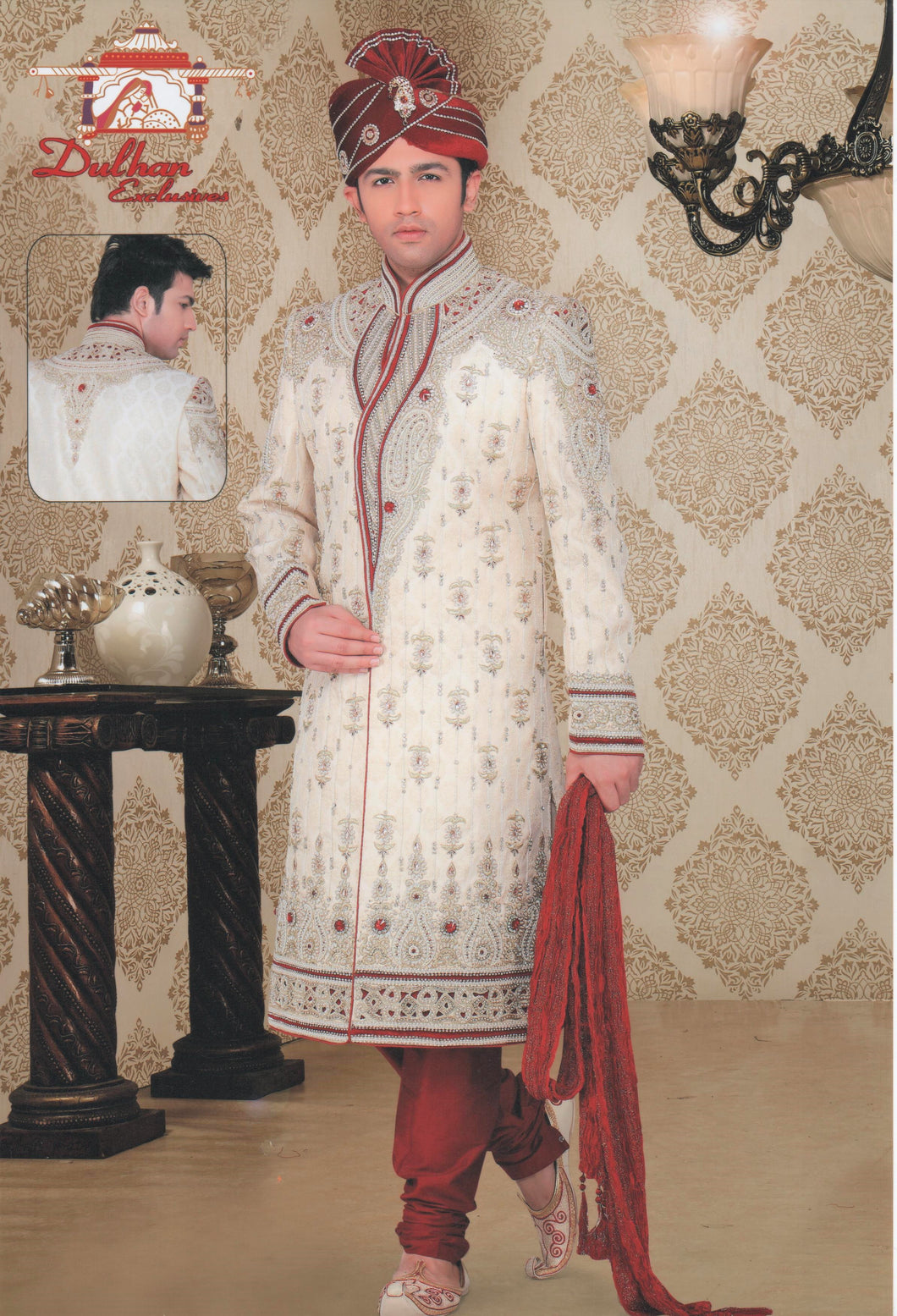 Brocade Silk - Premium Kurta Pyjama - Just $ 75! Shop now at Dapper Ethnic