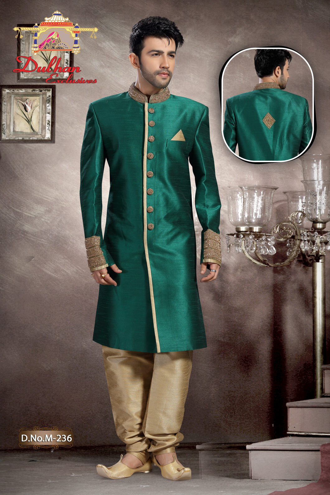 Brocade Silk - Premium Kurta Pyjama - Just $ 75! Shop now at Dapper Ethnic
