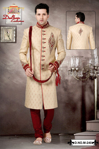 Brocade Silk - Premium Kurta Pyjama - Just $ 75! Shop now at Dapper Ethnic