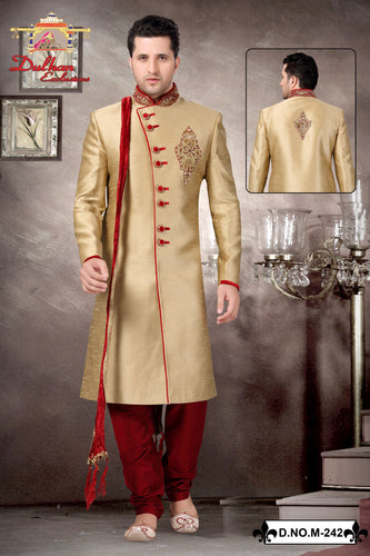 Brocade Silk - Premium Kurta Pyjama - Just $ 75! Shop now at Dapper Ethnic