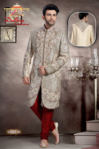 Brocade Silk - Premium Kurta Pyjama - Just $ 75! Shop now at Dapper Ethnic