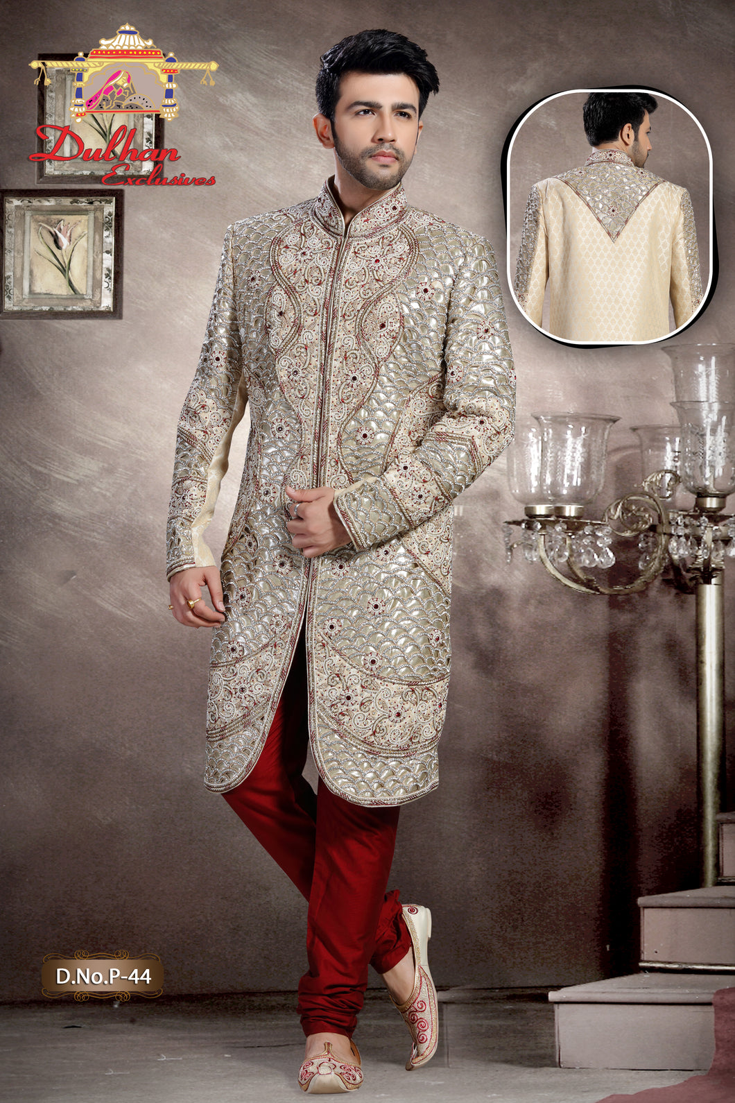 Brocade Silk - Premium Kurta Pyjama - Just $ 75! Shop now at Dapper Ethnic