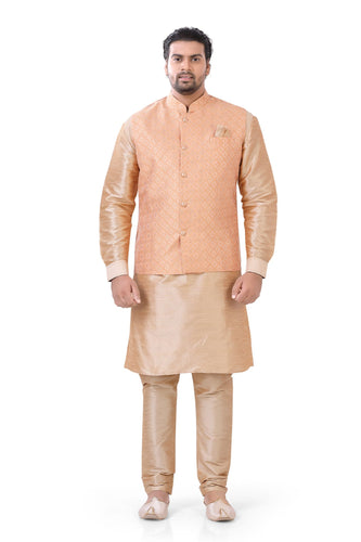 Brocade Silk - Premium Kurta Pyjama - Just $ 75! Shop now at Dapper Ethnic