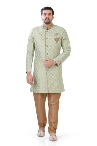 Brocade Silk - Premium Kurta Pyjama - Just $ 75! Shop now at Dapper Ethnic