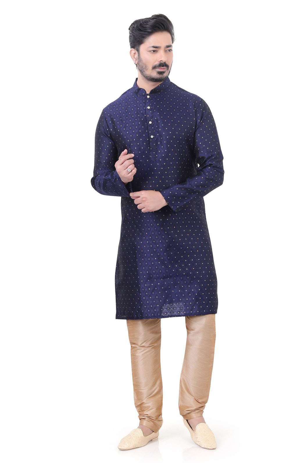 Brocade Silk - Premium Kurta Pyjama - Just $ 75! Shop now at Dapper Ethnic