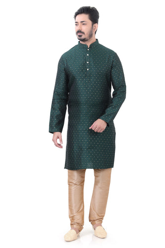 Brocade Silk - Premium Kurta Pyjama - Just $ 75! Shop now at Dapper Ethnic