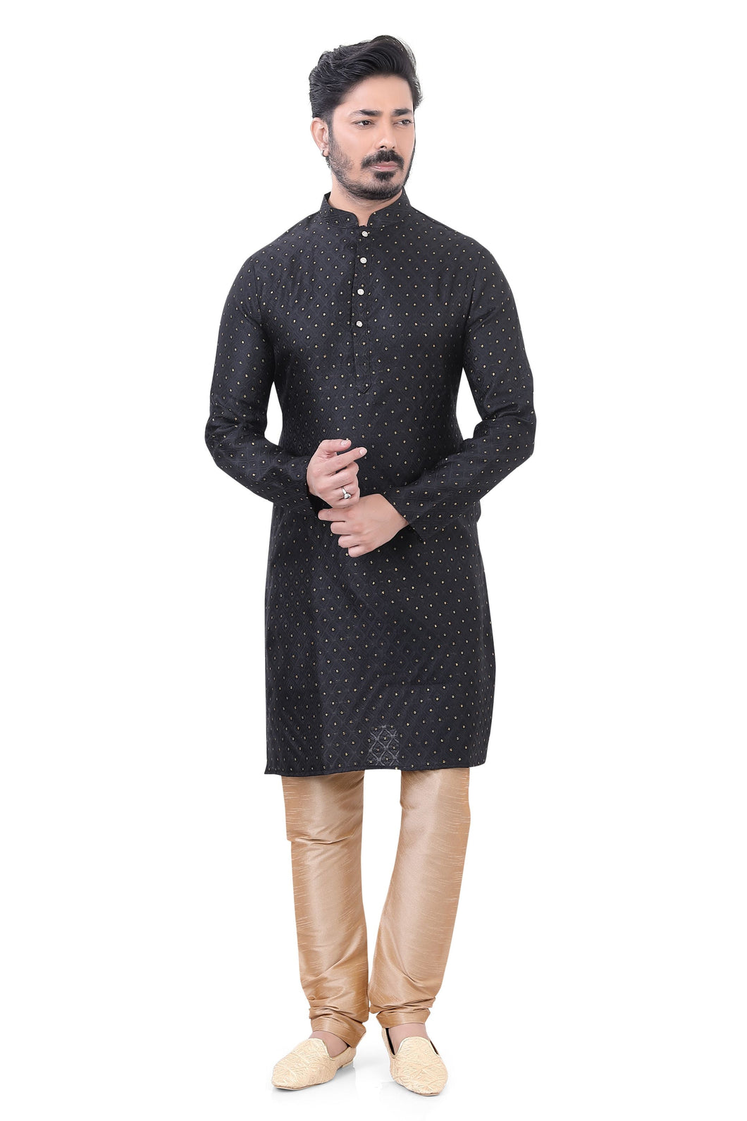 Brocade Silk - Premium Kurta Pyjama - Just $ 75! Shop now at Dapper Ethnic