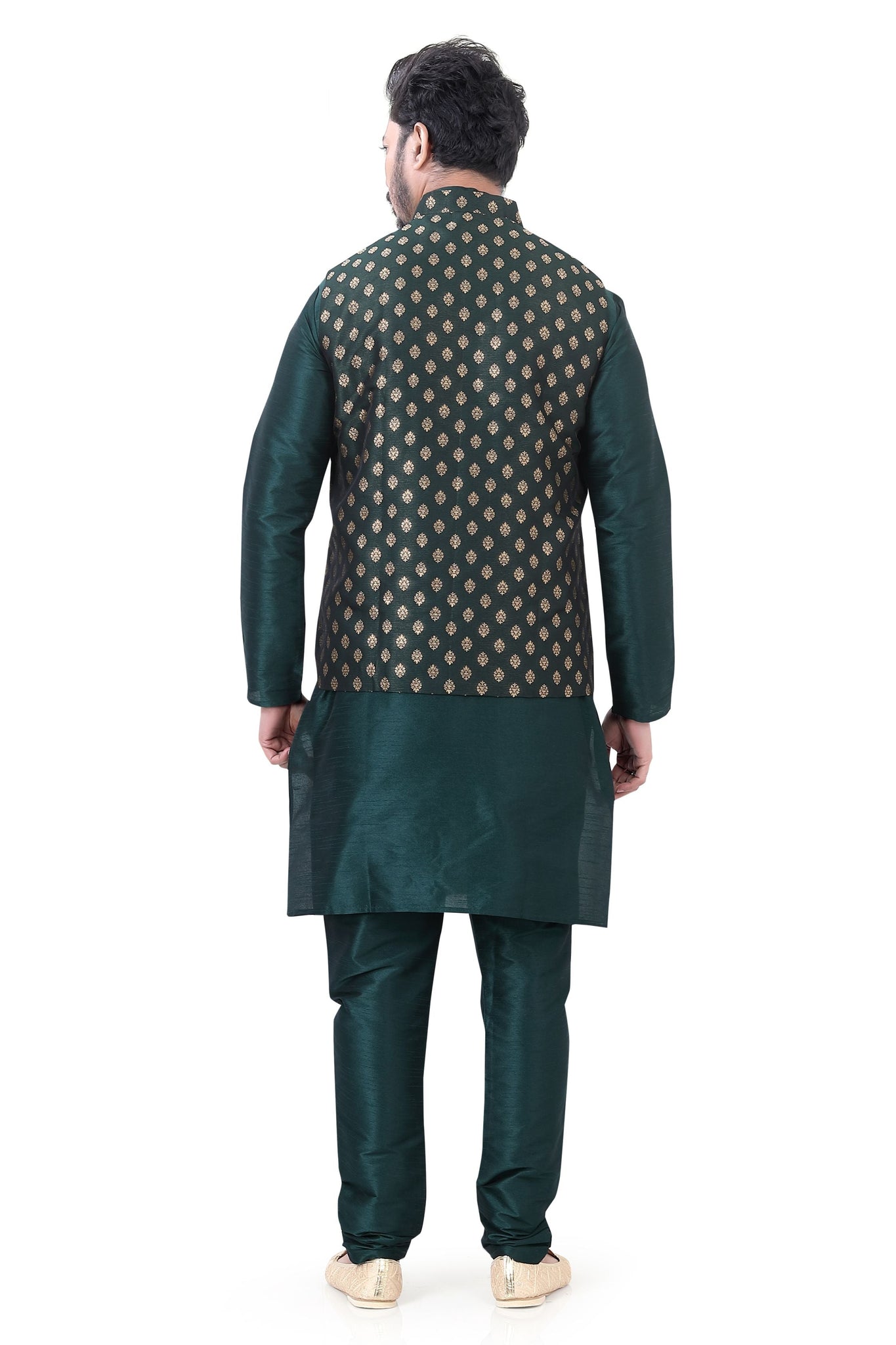 Modi Jacket set in Bottle Green color – Dapper Ethnic