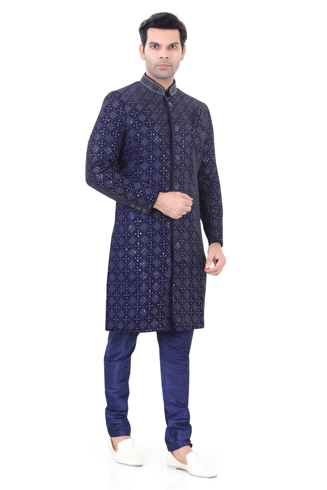 Brocade Silk - Premium Kurta Pyjama - Just $ 75! Shop now at Dapper Ethnic