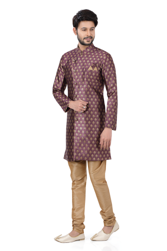 Brocade Silk - Premium Kurta Pyjama - Just $ 75! Shop now at Dapper Ethnic