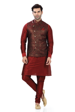 Load image into Gallery viewer, Brocade Silk - Premium Kurta Pyjama - Just $ 75! Shop now at Dapper Ethnic
