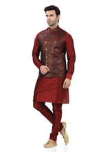 Load image into Gallery viewer, Brocade Silk - Premium Kurta Pyjama - Just $ 75! Shop now at Dapper Ethnic
