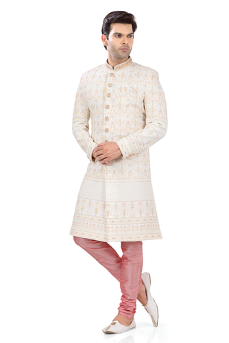 Brocade Silk - Premium Kurta Pyjama - Just $ 75! Shop now at Dapper Ethnic