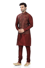 Load image into Gallery viewer, Brocade Silk - Premium Kurta Pyjama - Just $ 75! Shop now at Dapper Ethnic
