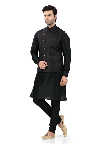Brocade Silk - Premium Kurta Pyjama - Just $ 75! Shop now at Dapper Ethnic