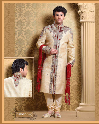 Brocade Silk - Premium Kurta Pyjama - Just $ 75! Shop now at Dapper Ethnic