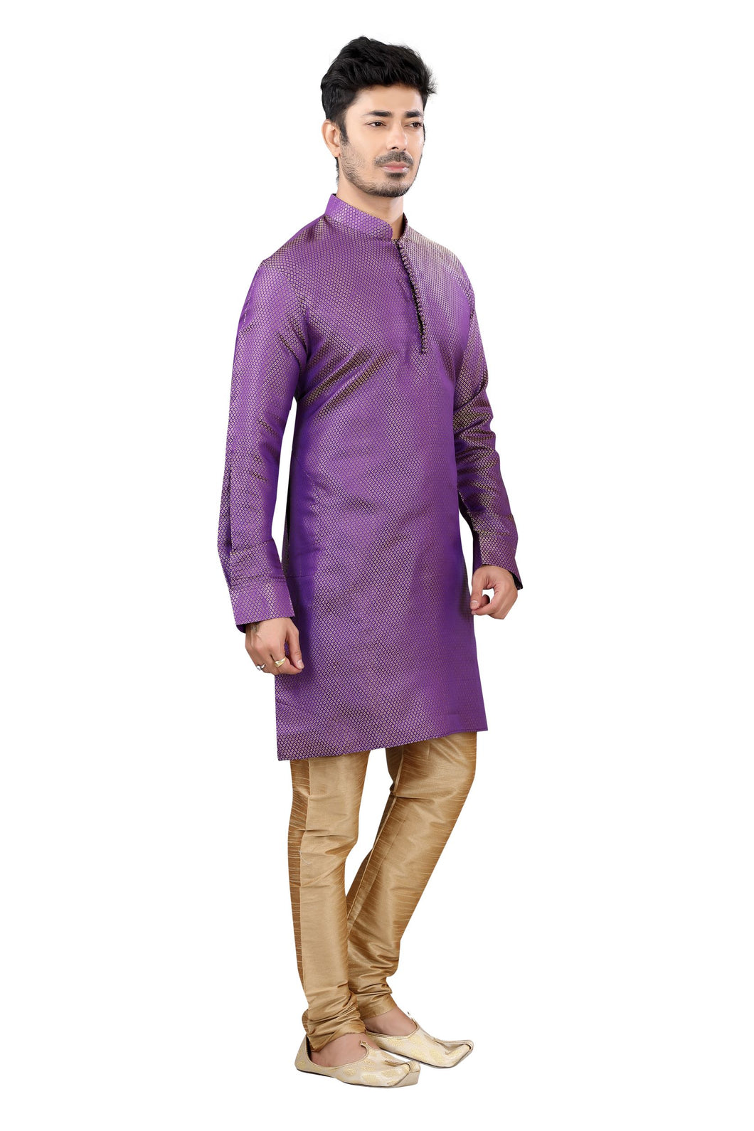 Banarasi Butti Kurta pajama set in Purple