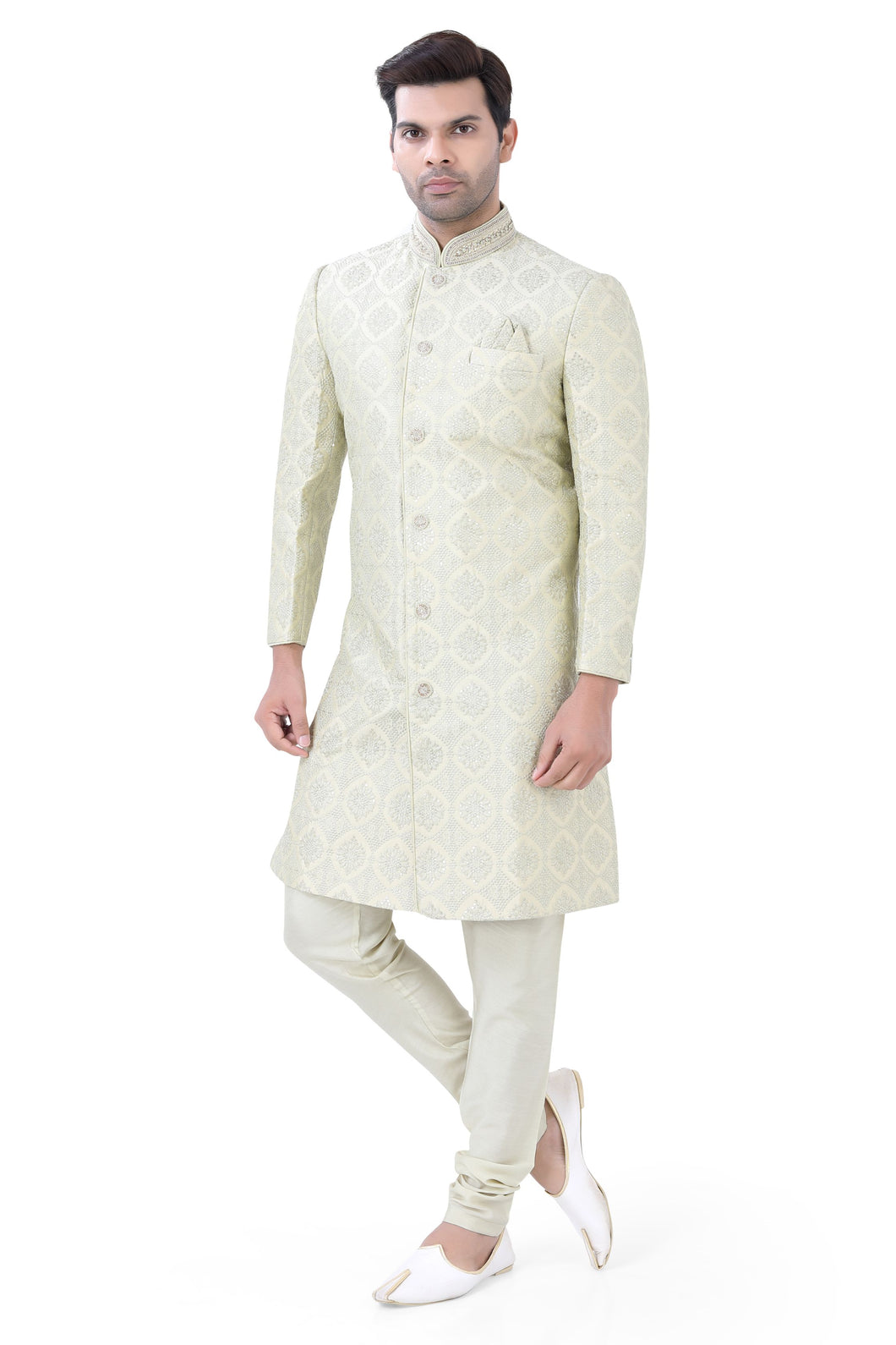 Brocade Silk - Premium Kurta Pyjama - Just $ 75! Shop now at Dapper Ethnic