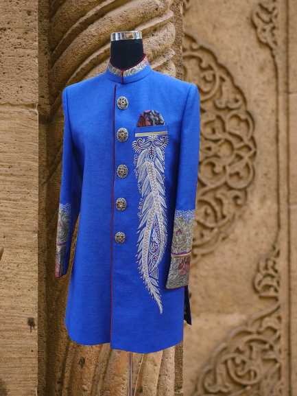 Brocade Silk - Premium Kurta Pyjama - Just $ 75! Shop now at Dapper Ethnic