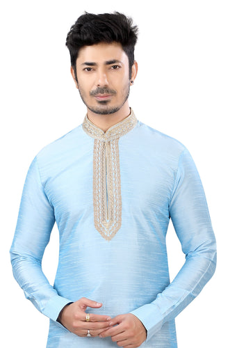 Brocade Silk - Premium Kurta Pyjama - Just $ 75! Shop now at Dapper Ethnic