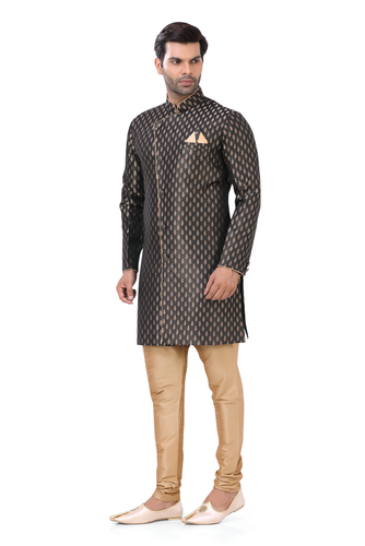 Brocade Silk - Premium Kurta Pyjama - Just $ 75! Shop now at Dapper Ethnic
