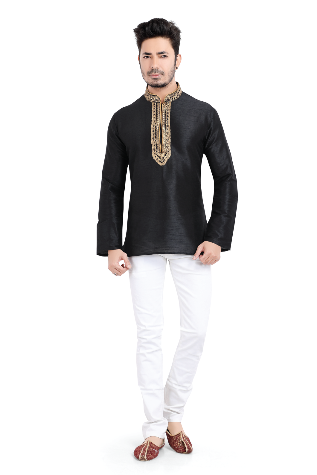 Brocade Silk - Premium Kurta Pyjama - Just $ 75! Shop now at Dapper Ethnic