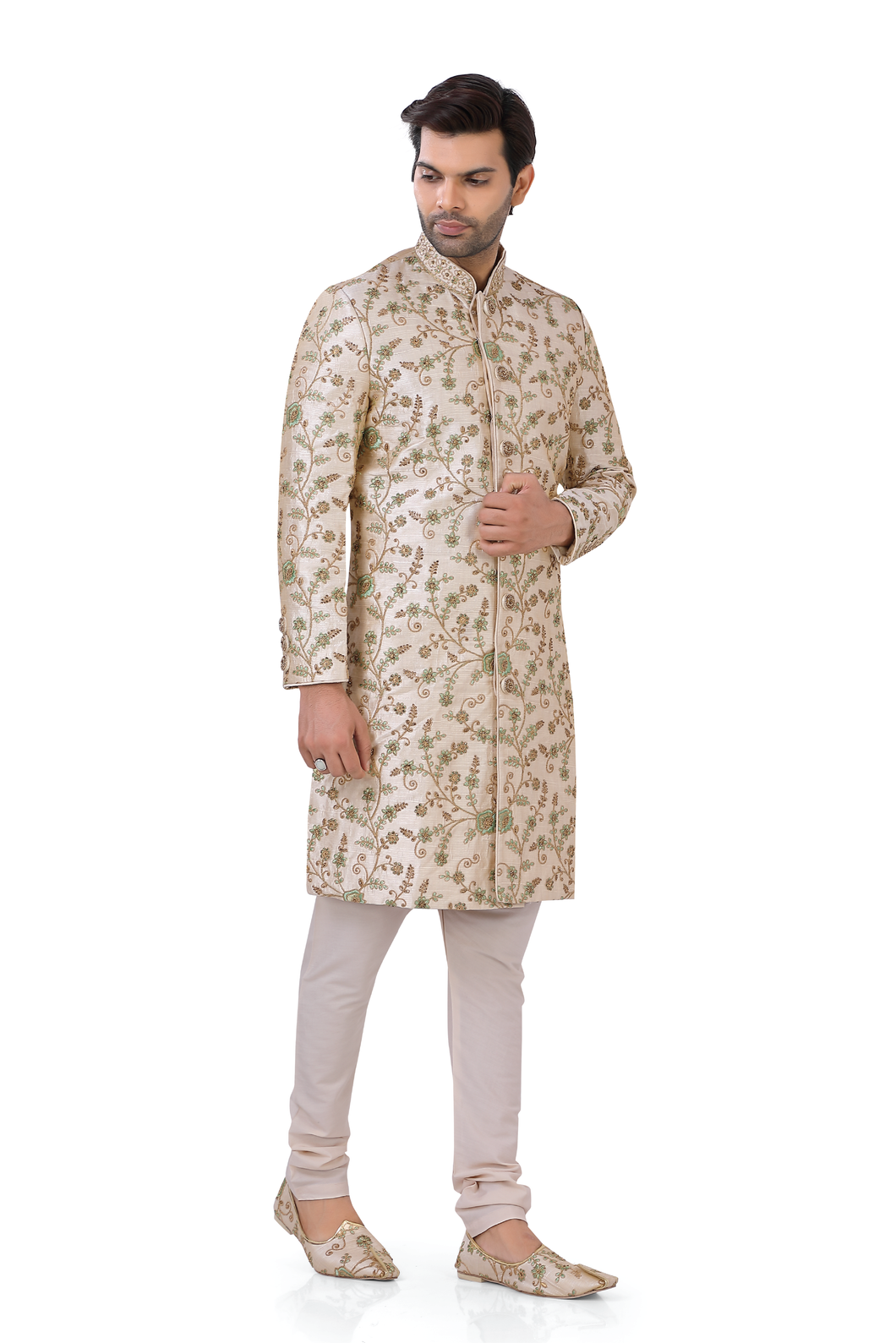 Brocade Silk - Premium Kurta Pyjama - Just $ 75! Shop now at Dapper Ethnic