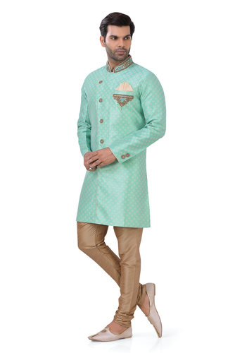 Brocade Silk - Premium Kurta Pyjama - Just $ 75! Shop now at Dapper Ethnic
