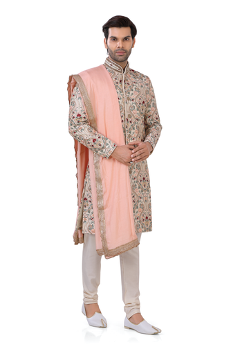 Brocade Silk - Premium Kurta Pyjama - Just $ 75! Shop now at Dapper Ethnic