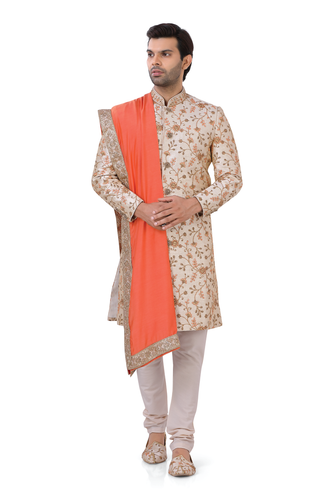 Brocade Silk - Premium Kurta Pyjama - Just $ 75! Shop now at Dapper Ethnic