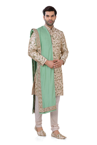 Brocade Silk - Premium Kurta Pyjama - Just $ 75! Shop now at Dapper Ethnic