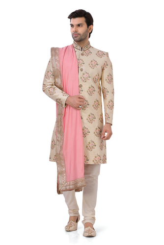 Brocade Silk - Premium Kurta Pyjama - Just $ 75! Shop now at Dapper Ethnic